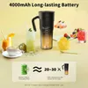 Blender Portable Bottle Fresh Juicer 470ml Smoothie And Mixer Electric Orange Fruit Juice Extractor Machine With Straw