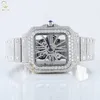 D VVS rond briljante gesneden Crystal Moissanite Diamond Nieuwe trendy aangepaste sieraden Men Charmant Volledig Iced Out Polshorloge