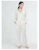 Home kleding losse en comfortabele zijden pyjama set moerbei v-neck elegant nachtkleding