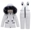 Suits New Winter Children Ski Suit Baby Boy Girl Clothing Set Warm Down Jacket Coat Snowsuit Kids Clothes Ski Overalls Overcoat