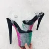 Dance Shoes Fashion 20CM/8inches PVC Upper Plating Platform Sexy High Heels Sandals Pole 022