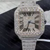 Tillverkare Custom Handmade Luxury Ice Out Diamond VVS VVS1 Moissanite Watch