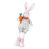 Party Decoration Stretchable Legs Easter Figurine Delicate Cartoon Statue For Home Office