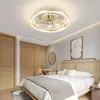 مصابيح السقف مروحة الضوء كريستال غرفة نوم رئيسية غرفة الأطفال الحديثة متكاملة