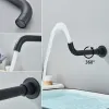 Shinesia Baglietta per bagno lavello per il lavandino lavabo lavatura marina nera e fredda Montaggio della parete per acqua fredda con maniglia moderna a leva