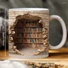 Mugs Nordic Abstract 3D Book Wall Mug Ornaments Creative Furniture Kitchen Bar Breakfast Cups Milk Crafts Christmas Decorations