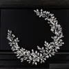 Tiaras Ailibride Pearl Crystal Headband Hair Vine Tiara Bridal Headpiece Bride Sieraden Accessor2953 Drop Delivery Hairjewelry Dhtbh