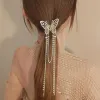 Nouvelle ramine cristallin papillon perlé épingle à cheveux coréenne simple clip latérale liu hai hai requin épi-hair accessoires