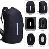 Storage Bags Reflective Waterproof Backpack Rain Cover Outdoor Sport Night Cycling Safety Light Raincover Case Bag Hiking 35 45L