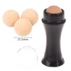 Cleaning Facial oil suction roller natural volcanic stone facial pore cleaning oil removal massage body stick makeup facial skin care tool d240510