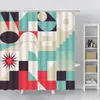 Shower Curtains Geometry Creative Curtain Set Hook Hanging Cloth Modern Home Decor Bathroom Accessories Polyester Fabric Bath