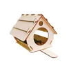 Other Bird Supplies Hanging Wooden Feeder Assembled Garden Decoration Wild Outdoor Cage Pendant House