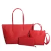 Женская крокодиловая сумка, дамы, большая часть сумки для плеч женская сумочка для кошелька набор повседневной поездки на пляже сумки для покупок 1as