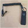 Taktisches Zubehör Anti-verlorene elastische Lanyard Seil Feder Sicherheitsriemenpistole für Schlüsselringkette Taschenlampe Jagd Drop Lieferung Sport DH3CX