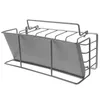 Kitchen Storage Cleaning Rack Decir Sponge Draining Holder Brush Dishcloth Rag Elegance Metal Sink Organizer