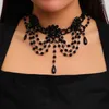 Ensemble de boucles d'oreilles et collier, Vintage, victorien, Dark Knight, dîner à franges, 2024