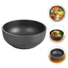 Tigelas Bakeware Bibimbap Bowl Bowl japonês sopa de sopa panela de ferro fundido Mistura de ferro fundido