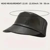 Berets Classic PU Leather Baseball Cap For Men And Women Lightweight Unisex Sboy HatVintage Solid Color Flat Hats