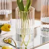 Wazony ins Stripe Glass Wazon Decor Decor Garden Gardens and Sadza Nordic Home Living Luksusowy Dekoracja