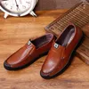Casual Shoes Fahsion Loafers for Men Designer Trend Luxury Business Leather Daily Breatble Slip-On Solid
