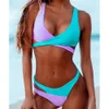 22 years old elsiman new double-sided material cross splicing bandage bikini