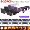 Decorative Flowers 5/10/20pcs Paper Solar Eclipse Glasses Anti-UV Viewing Protect Eyes Random Color Outdoor Safe Shades Observation