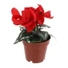 Decorative Flowers Poinsettia Artificial Potted Plant Outdoor Christmas Decorations Silk Cloth Bonsai