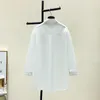 Blouses pour femmes Style coréen Unique Température de chemise en vrac à manches longues Blouse blanc décontractée
