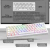 Keyboards ZIFRIEND ZA63 Mechanical Keyboard 63 Key Hot Plug Cable RGB Red Blue Switch Game Anti Coloring 60% Keyboard White Keyboard CoverL2404