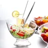 Bowls Glass Pudding Cups Diagonal Salad Bowl Clear Plastic Dessert Plates Multi-function