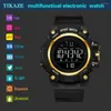 Armbandsur Yikaze Big Dial Men's Sports Watch 30m Life Waterproof Multifunktion Militära män Digitala klockor LED ELEKTRONISK ANMISKA WISTWATCH