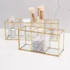 Ben spazzole Vendita calda Nordic Transparent Painting Grid Glass Storage Box Box Modern Cosmetics Storage Contenitore Spazzola