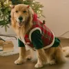 Vêtements pour chiens gros vêtements de Noël hiver huskies dorés huskies labrador moyen et grand gilet en coton