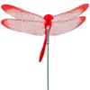 Trädgårdsdekorationer 10st 3D Dragonfly Yard Flower Arrangement Färgglada uteserveringskrukor Dekoration