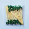 Couverts jetables 50pcs Christmas Bamboo Bamboo Cocktail Picks Cupcake Topper Food Dessert Toothers Sticks Fruit Sticks Fourniture