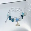 Связанные браслеты Любовь и Deepspace для женщины Qi Yu Blue Beaded Bracelet Seam Shell Fishail The Fashion Dewelry Jewelry Accessory