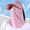 Breitkrempeln Hats Sun Hut für Frauen Schutzhalsabdeckung Koreanische Version Outdoor faltbar Sommer Anti-UV