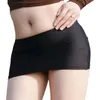 Urban Sexy Dresses Sexy Womens Low Rise Miniskirt Solid Color Elastic Waistband Lingerie Bodycon Mini Skirt Beachwear Nightwear 240403