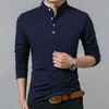 Koszulki męskie Męskie Business Casual Polo T-shirt Lato Wygodne i oddychające, solidny bawełniany top D240427