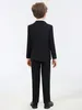 Tillbaka till skolan Säsong Tween Boy Twopiece Suit Black Pants inkluderade 240328