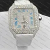 Tillverkare Custom Handmade Luxury Ice Out Diamond VVS VVS1 Moissanite Watch