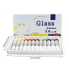 Lifestyle 12ml 12 couleurs peinture en verre acrylique pigments peints à la main