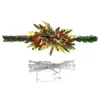 Decorative Flowers Christmas Mailbox Wreath Festive Holiday Glowing Led Pine Cone Berry Green Leaves Indoor/outdoor For