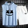 Tracksuits voor heren 2024 Zomerheren Mens spier Hoodie Vest Mouwloze bodybuilding Gym Training Fitness Shirt Hoge kwaliteit Hip Hop Sweatshirt Pak