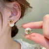 Boucles d'oreilles étalon le charme vintage insecte abeille perle pour femmes tempérament exquis or couleur zircon bijoux de bijoux accessoires