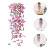 Fleurs décoratives Wisteria fleur de cerise artificielle Blossom Le cadeau Faux Plantes Tissu de soie Décoration de la maison