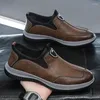 Casual Schuhe Größe 39-44 gehobene Männer Mode-Leder für Frühling Herbst Herren flacher Fahren Turnschuhe
