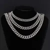 Pendanthalsband Pass Test 8-14 mm bred GRA Moissanite Diamond Gold Sterling Sier Cuban Link Chain for Men Hip Hop Necklace