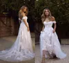 Beau pays bon marché plus taille robes de mariée bohème en arrière une ligne de la ligne d'épaule appliquée en tulle boho robe de mariée nuptiale 2396898