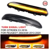 Dynamic LED Side Mirror Blinker Lights Turn Signal Lamps 2st för Peugeot 2008 208 2013-2020 för Citroen C3 C4 Cactus 2016-